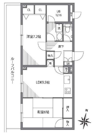 ファインコート西つつじヶ丘の物件間取画像